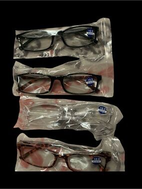 Reading Glasses Pack - Black, Clear, Tortoise - +2.5 Strength